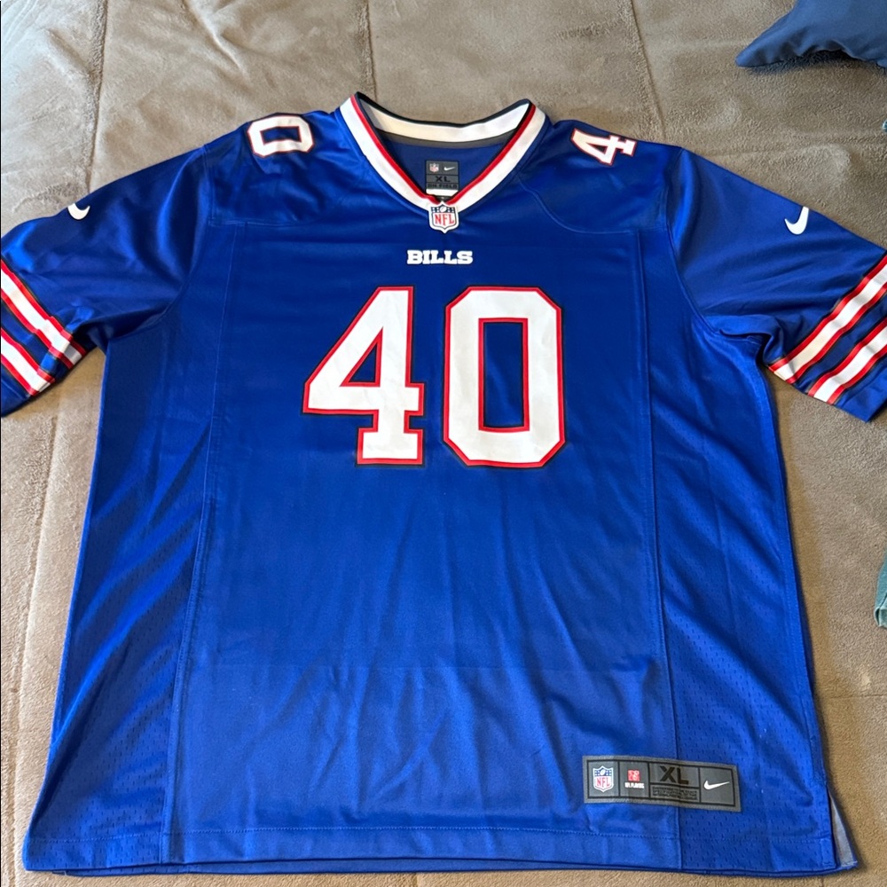 Nike Blue and Red Men's Jersey